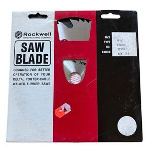 Vintage Rockwell No. 12102 6 1/2” Planer Saw Blade 5/8” Arbor NOS